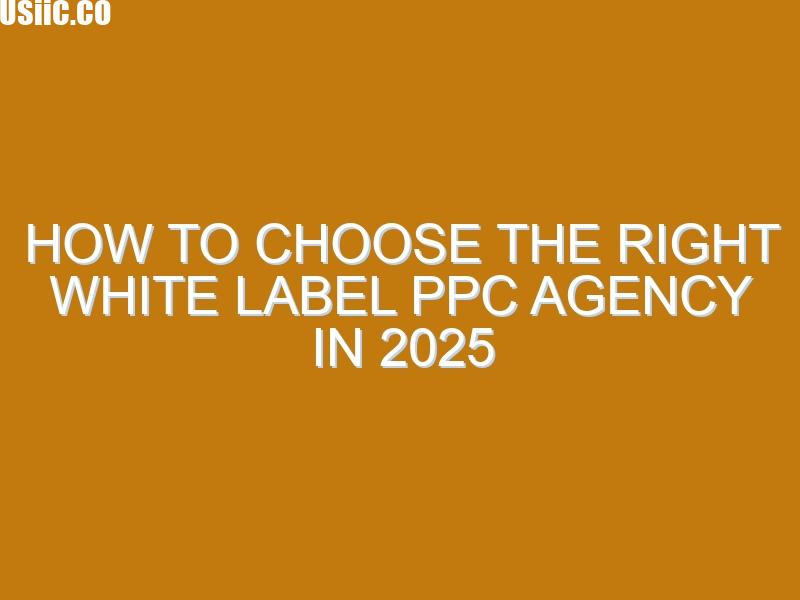 How to Choose the Right White Label PPC Agency in 2025